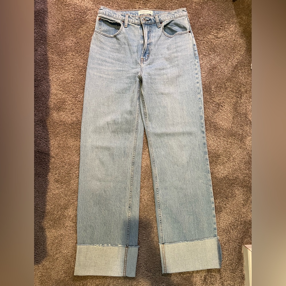 A&F cuffed jeans